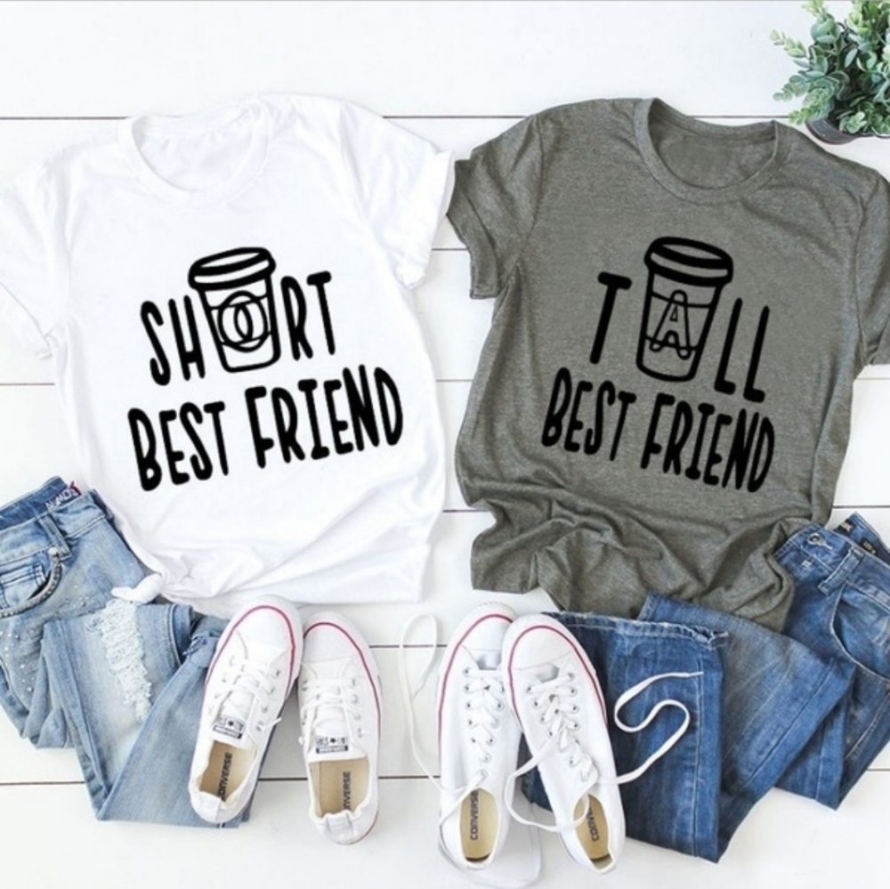 Tall and short friendship shirts